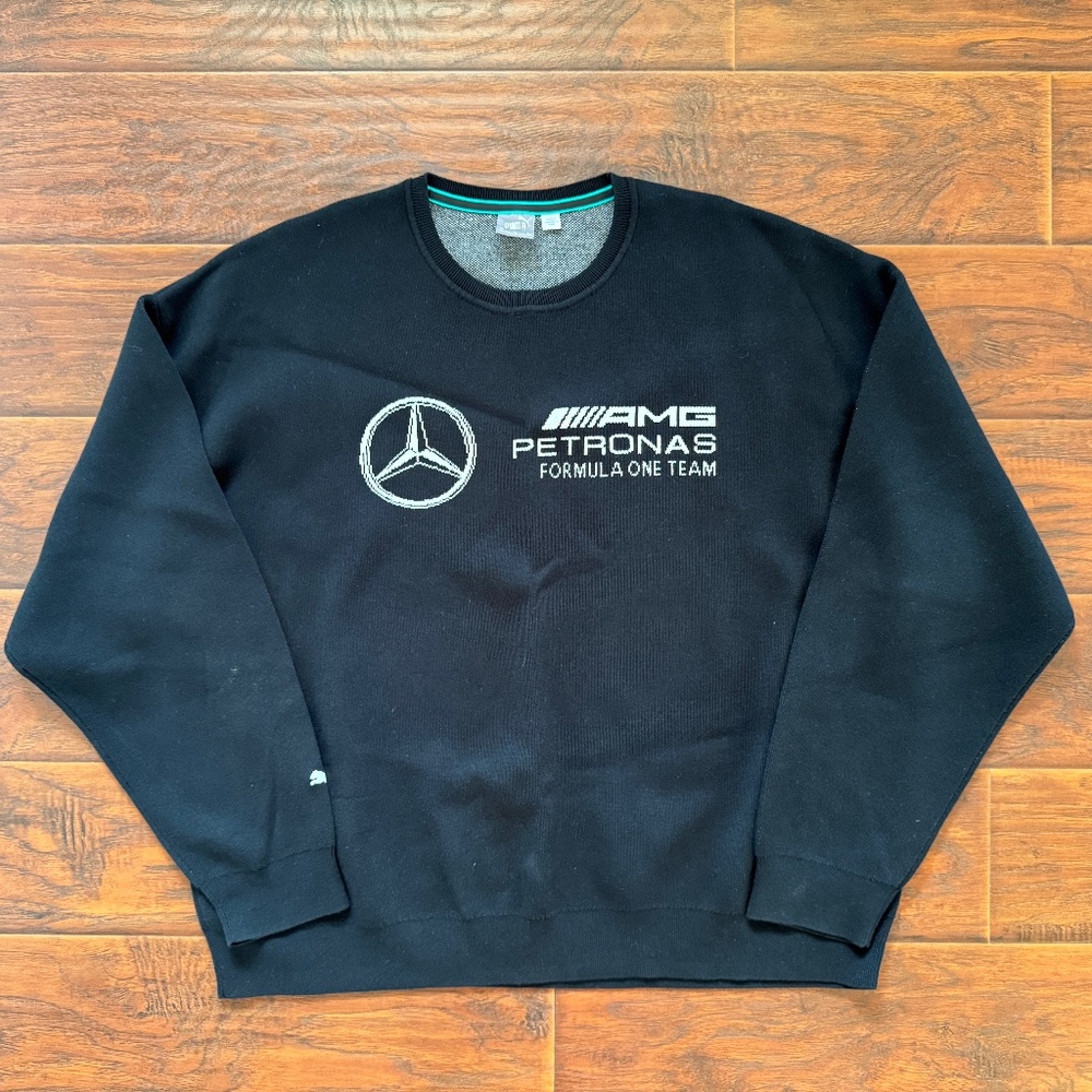 Puma x Mercedes F1 Team Collab Knit Sweater - Size XL - Black